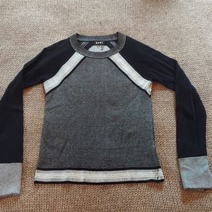 DKNY medium womens sweater size M, black grey and white